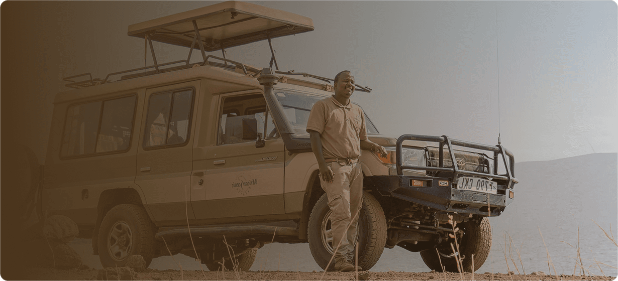 Safari travelers in a Tanzania final planning scene