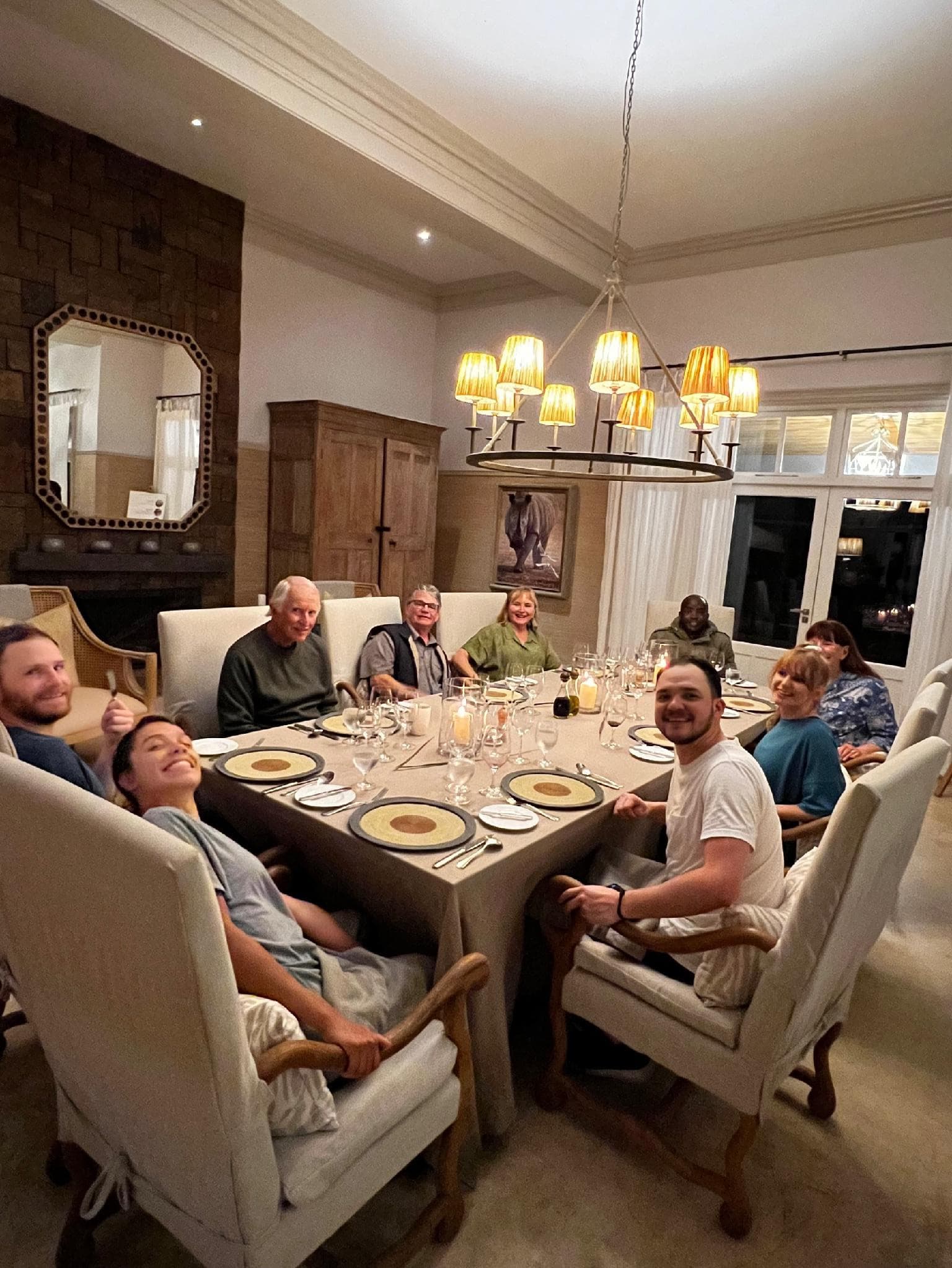 Chatama Safaris guests at dinner
